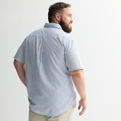 Big & Tall Sonoma Goods For Life® Perfect Length Seersucker Short Sleeve Button-Down Shirt