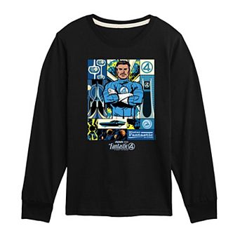 Boys 8-20 Marvel The Fantastic Four: First Steps Mister Fantastic Long Sleeve Graphic Tee