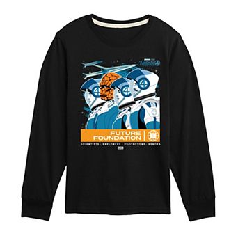 Boys 8-20 Marvel The Fantastic Four: First Steps Future Foundation Retro Long Sleeve Graphic Tee