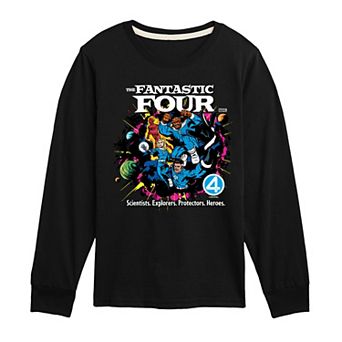 Boys 8-20 Marvel The Fantastic Four: First Steps Scientists Explorers Long Sleeve Graphic Tee