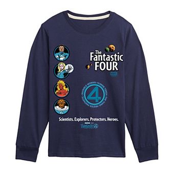 Boys 8-20 Marvel The Fantastic Four: First Steps Collage Long Sleeve Graphic Tee