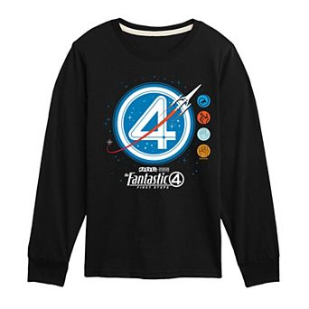 Boys 8-20 Marvel The Fantastic Four: First Steps Space Logo Long Sleeve Graphic Tee