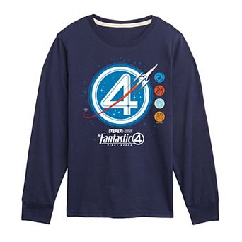 Boys 8-20 Marvel The Fantastic Four: First Steps Space Logo Long Sleeve Graphic Tee