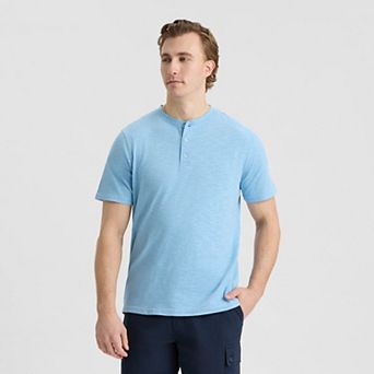 Matix Men's Short Sleeve Crew Neck Henley Tee