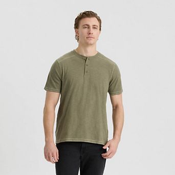 Matix Men's Short Sleeve Crew Neck Henley Tee