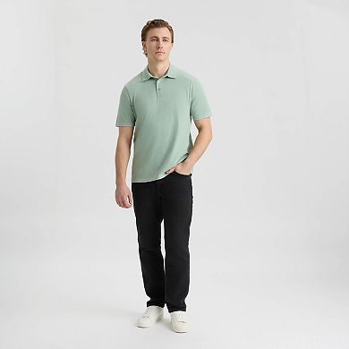 Matix Men's Short Sleeve Polo Henley Knit Top