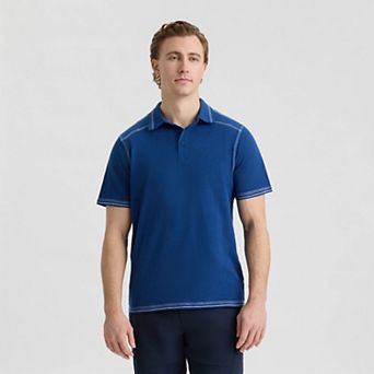 Matix Men's Short Sleeve Polo Henley Knit Top