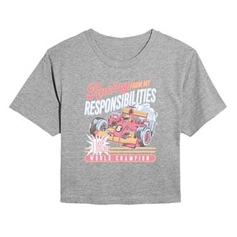 Juniors' Racing From My Responsibilities Cropped Tee