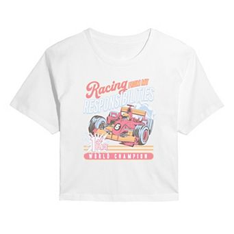 Juniors' Racing From My Responsibilities Cropped Tee