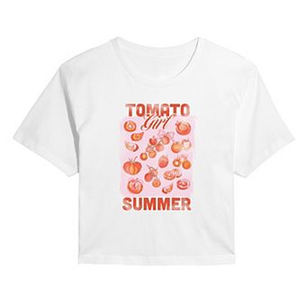 Juniors' Tomato Girl Summer Cropped Tee