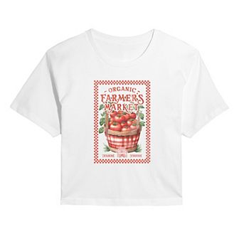 Juniors' Organic Farmers Market Cropped Tee