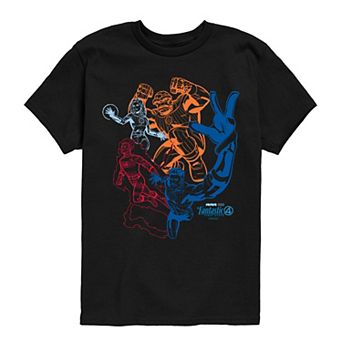 Boys 8-20 Marvel The Fantastic Four: First Steps Group Outline Graphic Tee