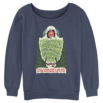 Juniors' The Grinch Hated Christmas Long Sleeve Slouchy Graphic Pullover