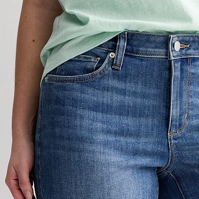 Women's Sonoma Goods For Life® Curvy Roll Cuff Denim Bermuda Shorts