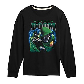 Boys 8-20 Marvel The Fantastic Four: First Steps Dr. Doom Long Sleeve Graphic Tee