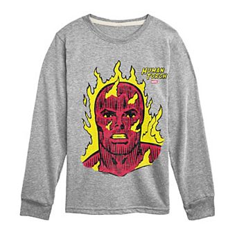 Boys 8-20 Marvel The Fantastic Four: First Steps Human Torch Long Sleeve Graphic Tee