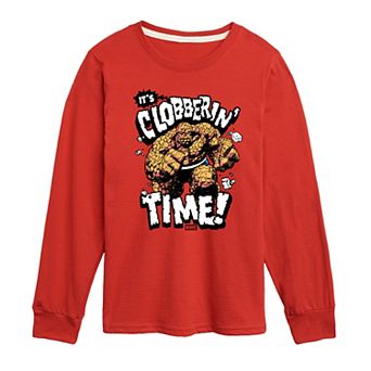 Boys 8-20 Marvel The Fantastic Four: First Steps The Thing It's Clobberin' Time Long Sleeve Graphic Tee