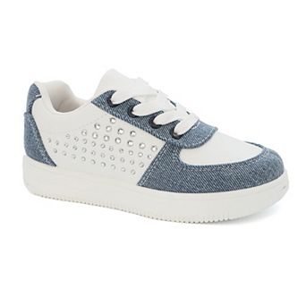Yoki Brimb Little Kids Girls Lace-Up Studded Casual Sneakers
