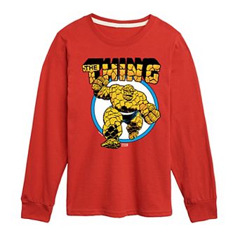 Boys 8-20 Marvel The Fantastic Four: First Steps The Thing Logo Long Sleeve Graphic Tee