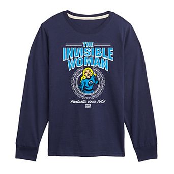 Boys 8-20 Marvel The Fantastic Four: First Steps Invisible Woman Long Sleeve Graphic Tee