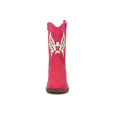 Yoki Dixi Kids Wing Design Cowboy Boots