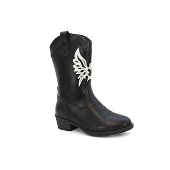 Yoki Dixi Kids Wing Design Cowboy Boots