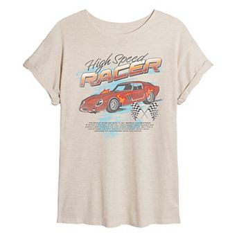Juniors' High Speed Racer Oversized Tee