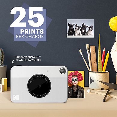 Kodak Printomatic 5MP Instant Print Camera & Zink Photo Paper (75 Sheets) Bundle