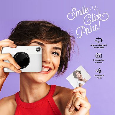 Kodak Printomatic 5MP Instant Print Camera & Zink Photo Paper (75 Sheets) Bundle