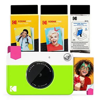 Kodak Printomatic 5MP Instant Print Camera & Zink Photo Paper (75 Sheets) Bundle