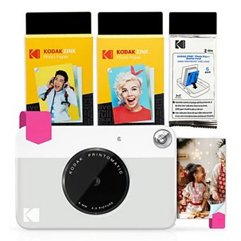 Kodak Printomatic 5MP Instant Print Camera & Zink Photo Paper (75 Sheets) Bundle