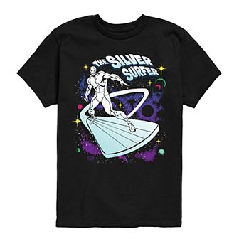 Boys 8-20 Marvel The Fantastic Four: First Steps Silver Surfer Space Graphic Tee