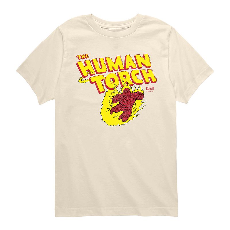 Boys 8-20 Marvel The Fantastic Four: First Touch Human Torch Graphic Tee, Boy's, Size: Large, Ivory