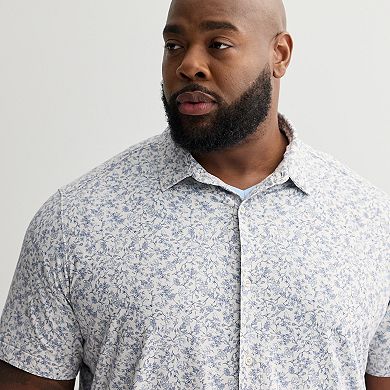 Big & Tall Apt. 9® Point Collar Button-Down Short Sleeve Shirt