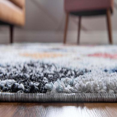 Unique Loom Coastal Morocco Diamond Throw or Accent Rug