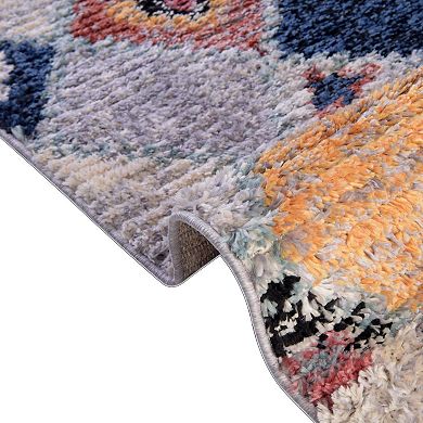 Unique Loom Coastal Morocco Diamond Throw or Accent Rug