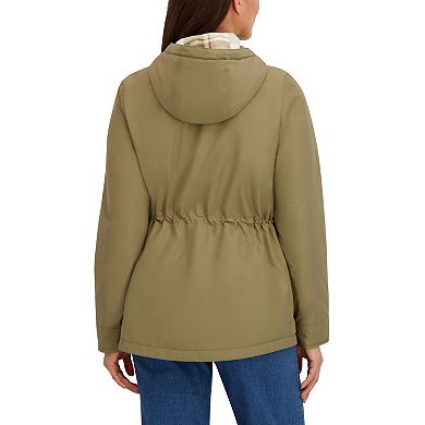 Women's Halitech Fleece-Lined Rain Coat with Hooded Design