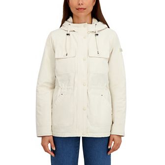 Women's Halitech Fleece-Lined Rain Coat with Hooded Design