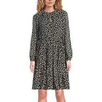 Women's Lands' End Chiffon Above the Knee Adjustable Dress