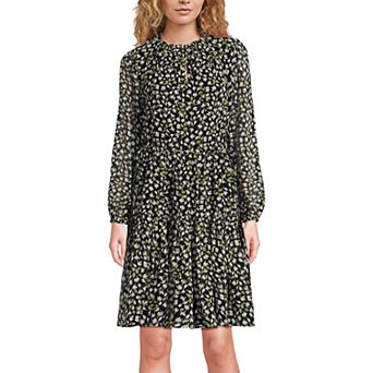 Women's Lands' End Chiffon Above the Knee Adjustable Dress