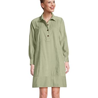 Women's Lands' End Long Sleeve Popover Dress
