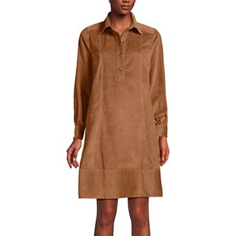 Women's Lands' End Long Sleeve Popover Dress