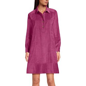 Women's Lands' End Long Sleeve Popover Dress