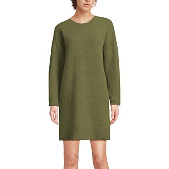 Women's Lands' End Fuzzy Bow Back Mini Sweater Dress