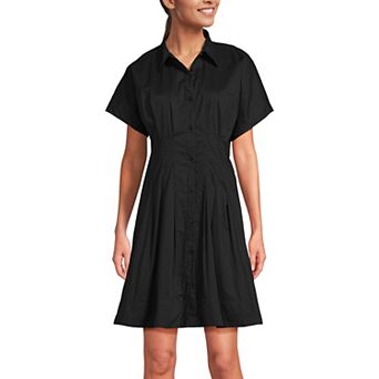 Women's Lands' End Cambric Above the Knee Shirt Dress