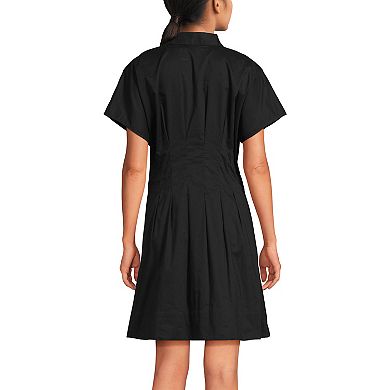 Women's Lands' End Cambric Above the Knee Shirt Dress