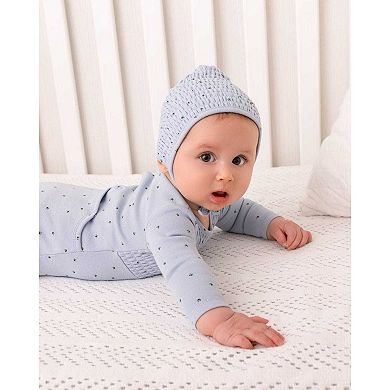 2 Piece Baby Boys "Blueberries" 100% Cotton Smocked Footie Set