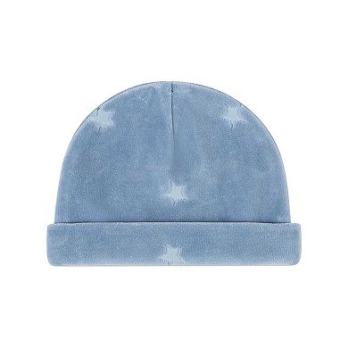 3 Piece Baby Boys "Velvet Star" Cotton Rich Velour Footie Set