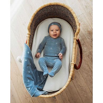 3 Piece Baby Boys "Velvet Star" Cotton Rich Velour Footie Set