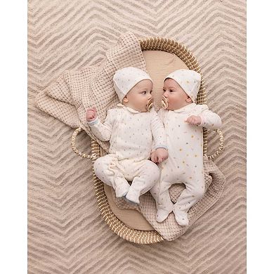 2 Piece Baby Boys "Playful Dots" Velour Footie Set